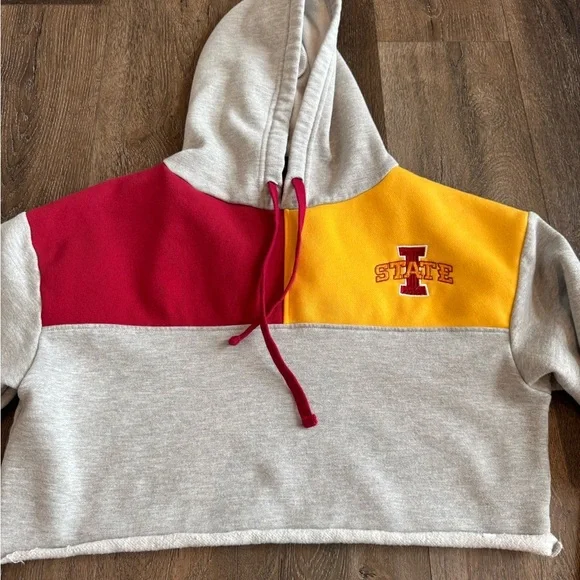 Iowa State Colorblock Cropped Hoodie - Picture 2 of 8